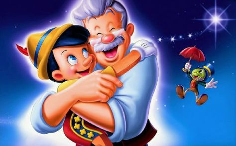 Pinocchio  & Geppetto Disney Movies Wallpaper, Pinocchio Wallpaper, Pinocchio Birthday Party, Disney Movie Collection, Pinocchio Disney, Disney Pinocchio, Carlo Collodi, Jiminy Cricket, Frank Thomas