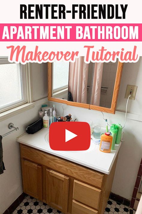 Rental decorating bathroom | Rental decorating bathroom small spaces | Bathroom rental decor | Bathroom rental decorating | Rental bathroom decorating | Rental bathroom decorating apartments | Rental bathroom decorating on a budget | Rental bathroom decorating renting | Rental bathroom decorating small spaces | Apartment bathroom ideas | Apartment bathroom ideas rental | Apartment bathroom ideas small | Apartment bathroom ideas on a budget | Apartment bathroom ideas | Apartment bathroom Rental Bathroom Decorating, Small Rental Bathroom, Living Room Rental, Rental Bathroom Makeover, Half Bathroom Decor, Small Apartment Bathroom, Rental Home Decor, Rental Bathroom, Makeover Bathroom