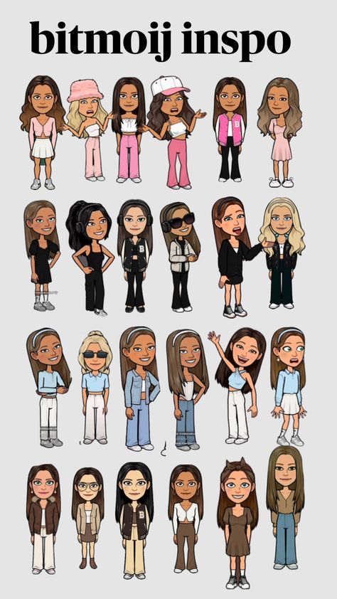 #bitmoji #snapchat #preppy #outfit #outfitinspo #pink #brown #blue #black #wallpaper #fyp #inspo #fyp #followback Snap Bitmoji Outfit Ideas Girly, Fall Bitmoji Outfits Snapchat, Cute Bitmoji Outfits Summer, Blue Black Wallpaper, Fall Bitmoji Outfits, Snap Outfits, Pretty Bitmoji Ideas, Bitmoji Snapchat, Bitmoji Inspo