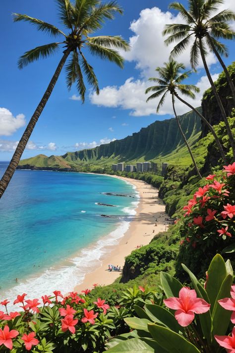 🌺 Ultimate Guide to Planning Your Dream Vacation in Hawaii 🌴 Travel Aesthetic Island, Island Vision Board, Hawaii Vision Board Pictures, Travel Hawaii Aesthetic, Tropical Vision Board, Hawaii Mountains Aesthetic, Beautiful Vacation Places, Hawaii Trip With Friends, Family Trip To Hawaii