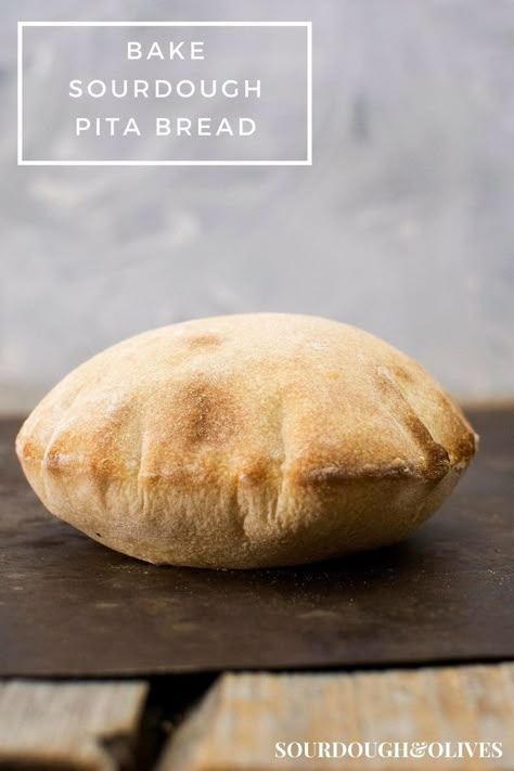 Recipe for sourdough Pita bread Sourdough Pita Bread Recipe, Farmhouse On Boone Sourdough, Sourdough Pita Bread, Sourdough Bread Pizza, Sourdough Pita, Calorie Dense Foods, Pita Bread Recipe, Pita Recipes, Pan Pita