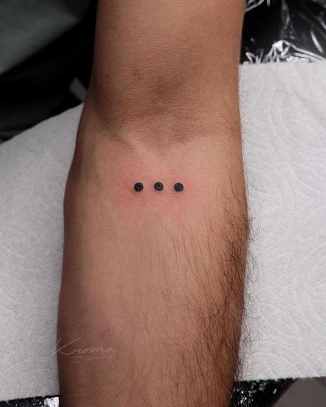 Three Dots Tattoo As The Ellipsis Small Dots Tattoo, Three Dots Tattoo Meaning, Three Dots Tattoo, Dots Tattoo Meaning, Dot Tattoo Meaning, 3 Dot Tattoo, Dots Tattoo, E Tattoos, Tattoo For Boyfriend