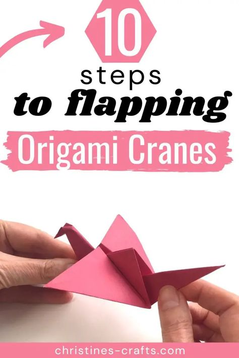 pink Origami crane with flapping wings 1000 Origami Cranes, Japanese Theme Parties, 3d Origami Tutorial, Basic Origami, Easy Origami Flower, Iris Paper Folding, Japanese Theme, Origami Cranes, Paper Cranes