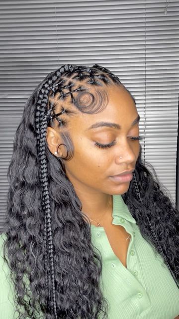 water wave braid hairstyles Wave Braid Hairstyles, Puerto Rican Braids, Nigerian Hairstyles, Clean Hairstyles, Hairstyles For Adults, Crotchet Style, September Books, Cornrow Updo Hairstyles, Band Hairstyles