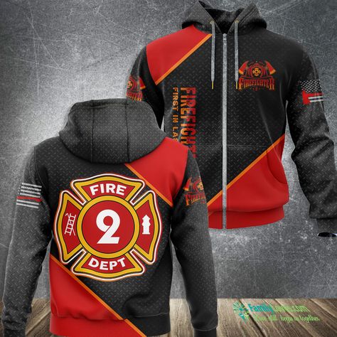 Fire 2 Dep Firefighter Hero 2nd Birthday Boys Gift Zip Hoodie 3D All Over Print #Fire2DepFirefighterHero2ndBirthdayBoysGift Fireman Outfit, Firefighter Girlfriend, Firefighter Mom, Firefighter Costume, Firefighter Gear, Fireman Party, Fire Wife, Female Firefighter, Firefighter Wife