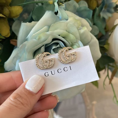 Chanel Diamond Earrings, Gg Earrings, Gucci Earrings, Expensive Jewelry Luxury, Gucci Jewelry, Luxe Jewelry, Dope Jewelry, Jewelry Fashion Trends, Girly Accessories