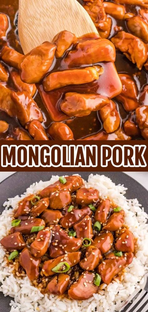 Pork Loin Asian Recipes, Pork Loin Slices Recipes, Teriyaki Pork Tenderloin Crockpot, Pork Bites Recipes, Chinese Pork Tenderloin, Pork Tenderloin Recipes In Crockpot, Mongolian Pork, Sauce For Pork Tenderloin, Pork And Noodles