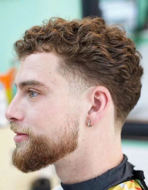 Low Temp Fade Curly Hair, Curly Hair Men Fade Haircut Styles, Cropped Wavy Hair, Curly Hair Men Round Face, Short Curly Haircuts Men Thick Hair, Professional Curly Hair Men, Men Curly Hairstyles Short Haircuts, Short Curly Hairstyle Men, Man Hair Cuts Short