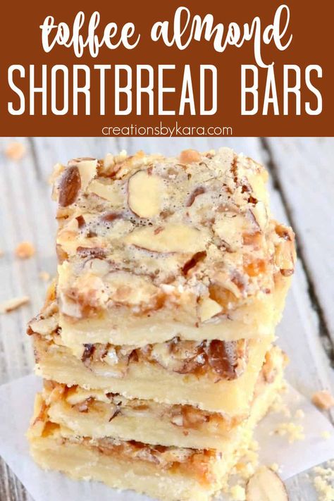 Desert Bars Recipes, Almond Bars Recipe, Homemaker Tips, Easy Toffee, Blackberry Cheesecake, Xmas Baking, Almond Toffee, Cooking Tricks, Almond Bars