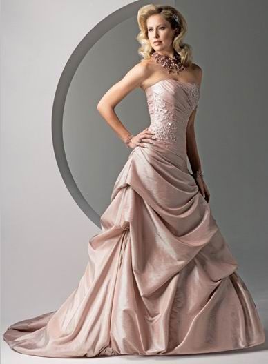 Sottero And Midgley Wedding Dresses, Taffeta Wedding Dress, Wedding Dresses Taffeta, Chapel Train Wedding Dress, Colored Wedding Dress, Pink Wedding Dress, Trendy Wedding Dresses, Wedding Dresses Ideas, Pink Gowns