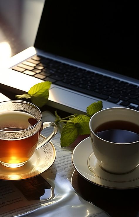 a cup of tea next to a laptop and notes Background Person Wallpaper, Notes Background, Background Laptop, Laptop Business, Ad Background, Wallpaper Image, A Cup Of Tea, Business Person, Cup Of Tea