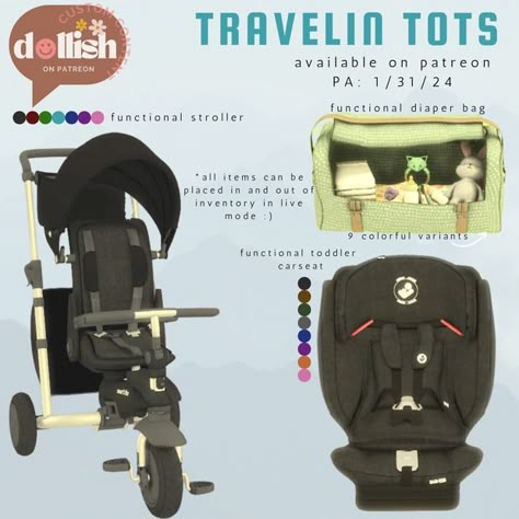 Travelin Tots Set! :) | Patreon Sims Infant, Sims 4 Infant Cc, Toddler Cc Sims 4, Infant Cc, Sims 4 Infant, Lotes The Sims 4, Sims 4 Cheats, Sims Baby, Sims 4 Tsr