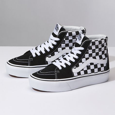 Vans Shoes High Tops, Vans Sk8 Hi Platform, Vans Shoes Fashion, Cute Vans, Vans Trainers, Dr Shoes, Hype Shoes, High Top Vans, Cool Shoes