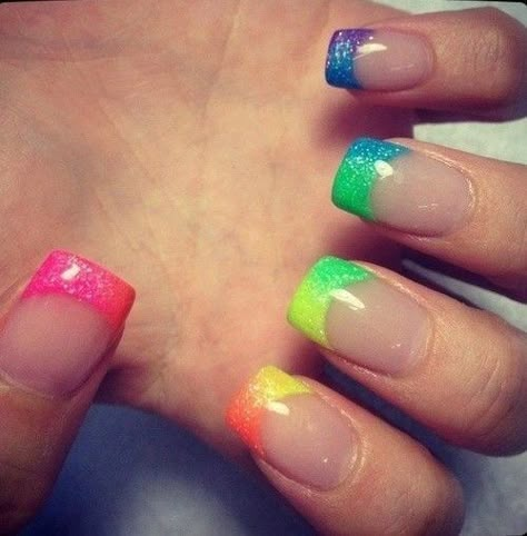 Spring Nail Ideas 2023, Rainbow Nail Art Designs, Bubble Nails, Rainbow Nail Art, French Tip Nail Designs, Unicorn Nails, Nail Art Designs Summer, Nail Designs Valentines, Nails Tumblr