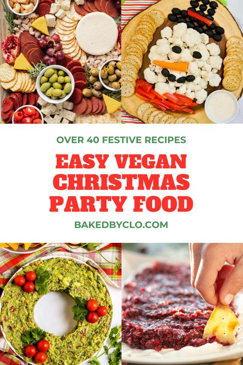 Vegan Christmas Snacks For Party, Vegetarian Xmas Recipes, Vegan Christmas Appetizers Party, Vegan Christmas Recipes Appetizers, Vegan Christmas Finger Food, Vegan Christmas Party Food, Christmas Vegan Appetizers, Vegan Canapes, Vegan Buffet Ideas