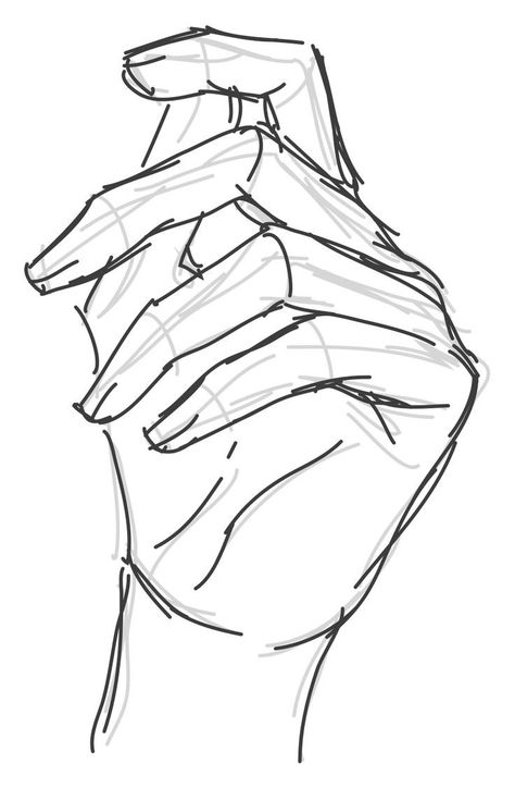 Draw Hands, Hand Drawing Reference, Anatomy Drawing, Reference Poses, Hand Holding, Anime Drawings Tutorials, Hand Drawing, Anatomy Art, Art Tutorials Drawing