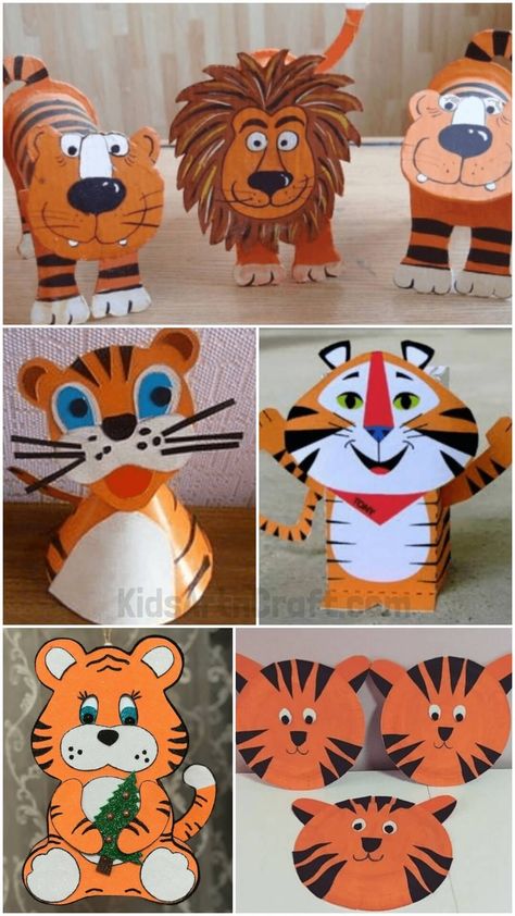 Lion Crafts For Kids, Letter T Crafts, Safari Birthday Theme, Lion Craft, T Craft, Tiger Crafts, Safari Theme Birthday, School Frame, Hand Crafts For Kids