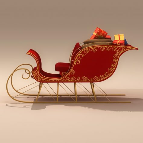 Santa Slay Decoration, Painted Santa Sleigh, Santa Slay Drawing, Santa's Sleigh Drawing, Santa’s Sleigh, Santa Sleigh Drawing, Santa Slay, Christmas Sleigh Decorations, Christmas Fashion Photography