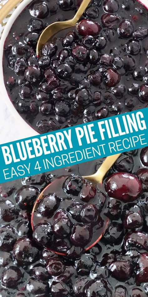 Cooked Blueberry Pie Filling, Blueberry Pie Filling Frozen Berries, Homemade Blueberry Pie Recipe, Pie Recipes Blueberry, Blackberry Pie Recipe Easy, Berries Pie Recipe, Blueberry Lemon Pie Filling, Fresh Frozen Blueberry Recipes, Blueberry Filling For Pie