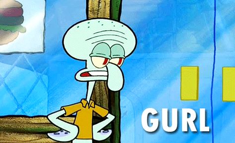 And basically be your sassy self because you're Squidward Tentacles... | 29 Reasons You Might Actually Be Squidward Sassy Squidward, Spongebob Gifs, Spongebob Gif, Spongebob Quotes, Reaction Gif, Funny Spongebob, Hate Work, Squidward Tentacles, Mechanical Bull