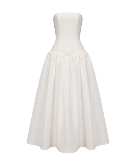 Pleated White Dress, Nana Jacqueline Dress, Vintage Chanel Gown, Designer White Dress, Dior White Dress, Nana Jacqueline, White Corset Dress, Summer Gowns, Bridal Wardrobe