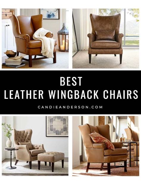 Leather Wingback Chair Living Rooms, Modern Wingback Chair, Wingback Chair Living Room, Leather Occasional Chair, Modern Wingback Chairs, Leather Wingback Chair, Leather Wing Chair, Wingback Accent Chair, Tufted Furniture