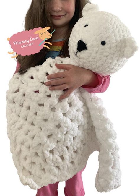 Bulky Blanket, Classic Granny Square, Lovey Crochet Pattern, Bear Lovey, Lovey Crochet, Lovey Pattern, Crochet Lovey, Bear Blanket, All Free Crochet