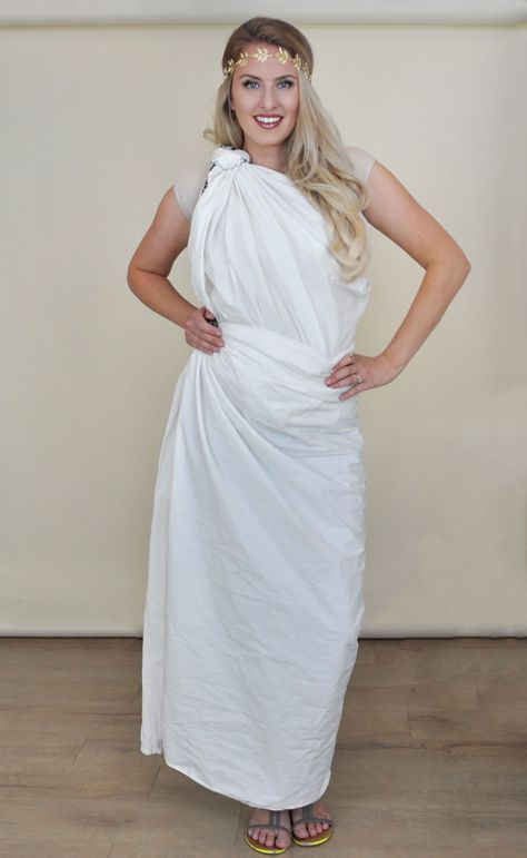 Super Creative Costumes made from sheets. #diyhalloween #homemadecostume Toga Outfit Diy, How To Make A Toga, Toga Costume Diy, Toga Outfits, Toga Party Costume, Toga Greek, Diy Toga, Toga Outfit, Greek Goddess Costume Diy