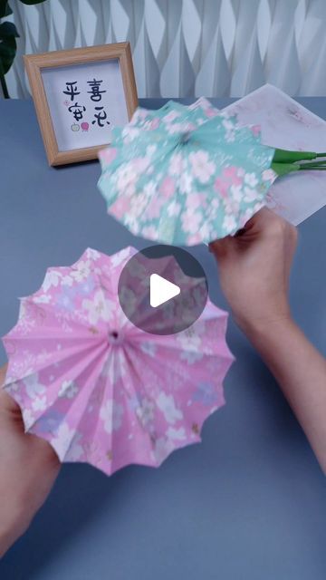 paper crafts creator on Instagram: "Title: How to Make a Paper Umbrella  Hashtags: #PaperCraft #DIYUmbrella #HandmadeCrafts #OrigamiUmbrella #ParentChildCraft #CreativeDIY #EasyCrafts #KidsCrafts #PaperFolding #CraftTutorial" Origami Umbrella, Diy Umbrella, Umbrella Craft, Paper Umbrella, Paper Umbrellas, Craft Tutorial, Paper Folding, August 1, Arts And Crafts Projects