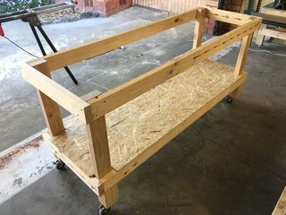 I have been needing to build some solid workbenches for around the workshop for quite a while now. The benches I was using previously were flimsy, narrow and not... Workbench On Wheels, Build Your Own Garage, Used Woodworking Tools, Diy Workbench, Woodworking Box, Workbench Plans, Garage Work Bench, Woodworking Table, Woodworking Workbench