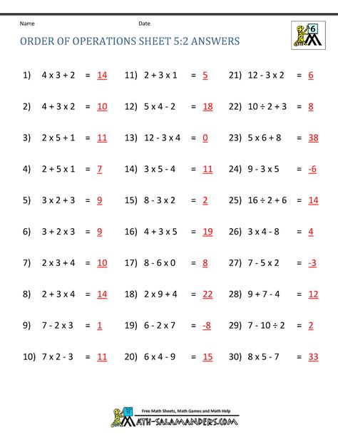 Use your knowledge of PEMDAS to work out the answers to these number sentences. Pemdas Worksheets, 5th Grade Math Worksheets, Grade 6 Math Worksheets, Probability Worksheets, 6th Grade Worksheets, Integers Worksheet, Maths Worksheet, Consumer Math, Self Esteem Worksheets