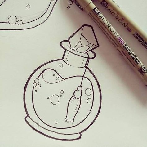 Super Drawing, Bottle Drawing, Creative Imagination, Ideas Creative, Art Drawings Sketches, A Drawing, 그림 그리기, Tattoo Drawings, Cartoon Drawings