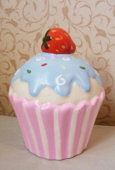 Cupcake Pottery Painting, Cupcake Ceramic, Cake Ceramic, Ceramic Cupcake, Cupcake Kitchen Decor, Commercial Bakery, Lol Doll Cake, Cupcake In A Jar, Cupcake Pictures