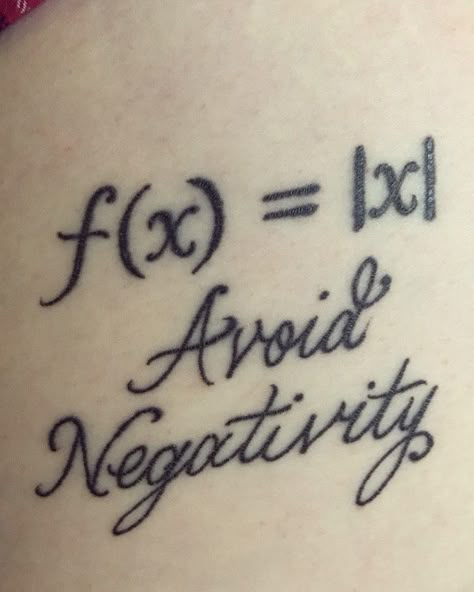 Cool Math Tattoos, Math Related Tattoos, Math Equation Tattoo, Maths Tattoo Ideas, Physics Tattoo Science, Stay Positive Tattoo, Math Tattoos Ideas, Physics Tattoo Ideas, Equation Tattoo