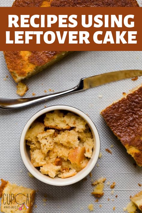 You have overbaked cake, a stale cake, or simply leftover cake that you don’t want to eat. Now what? Don’t throw it out! There are so many ways to use the cake up – from puddings to cake pops. #leftovercakerecipes #leftovercake Stale Cake What To Do With, Leftover Cake Recipes, Cake Recipes Uk, Cupcake Project, Cake Pudding, Cake Pops How To Make, Leftover Cake, Cake Pop Recipe, Apple Cake Recipes