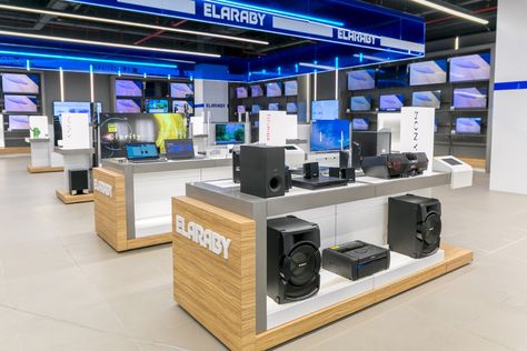 Home Appliance Store Interior Design, Home Appliances Store Design, Electronic Showroom Interior Design, Electronic Shop Design, Electronic Shop Interior Design, Egyptian Market, Electronics Store Design, Mobile Shop Design, Home Appliance Store