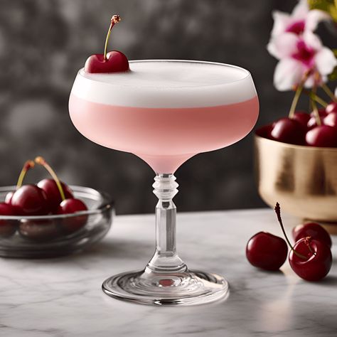 Ingredients: Gin:2 oz · Grenadine:0.5 oz · Lemon Juice:0.5 oz · Egg White:1 · Garnish:Maraschino Cherry:1 Pink Lady Cocktail, Sour Cocktails, Sweet Martini, Ramos Gin Fizz, Singapore Sling, French 75, Pisco Sour, Sweet Cocktails, Pink Cocktails