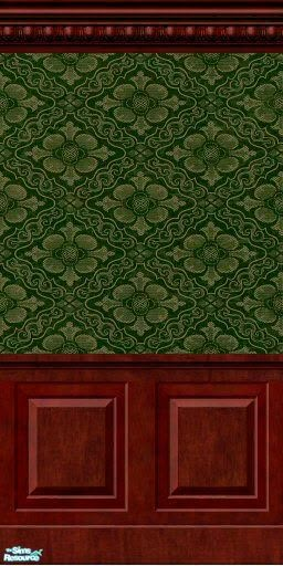 ogdengroves' Victorian Green Damask Wallpaper 1 Green Damask Wallpaper, Wallpaper Textured Walls, Silent Sky, Arsenic And Old Lace, Victorian Room, Victorian Green, Blithe Spirit, Victorian Bedroom, Victorian Interior