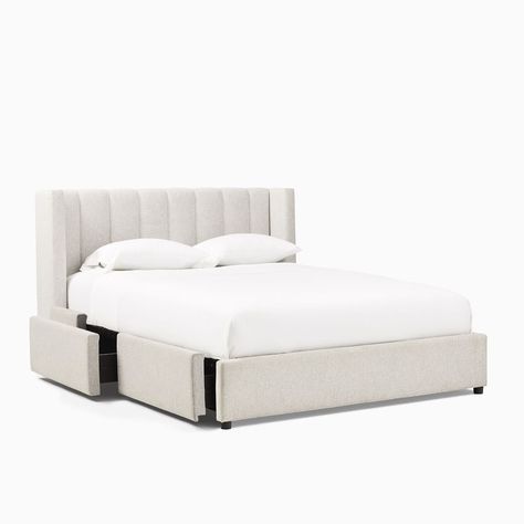 Shelter Side Storage Bed | West Elm Reka Bentuk Bilik Tidur, Room Wishlist, Pinterest Room, Neutral Bedroom Decor, Hiasan Bilik Tidur, White Bed Frame, Dekorasi Kamar Tidur, Room Redesign, Simple Bed