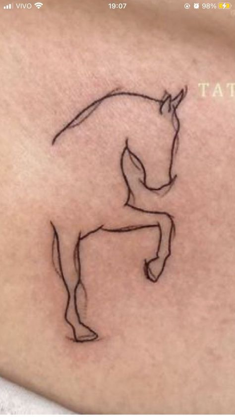 Horse Henna Tattoo, Horse Small Tattoo, Horse Memorial Tattoo Simple, Small Tattoos Horse, Dressage Tattoo, Minimalistic Horse Tattoo, Horse Remembrance Tattoo, Horse Tattoo Small Simple, Minimal Horse Tattoo