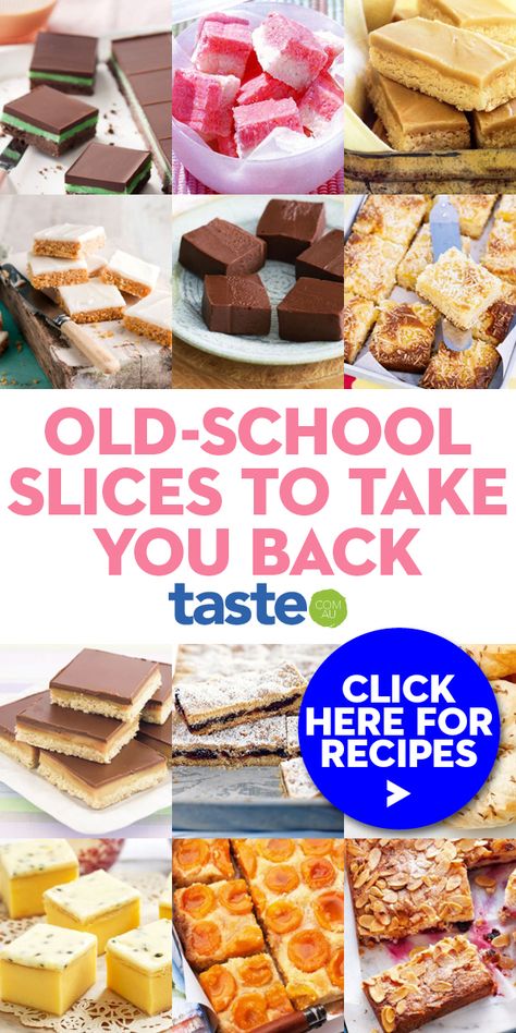 Fall in love with these retro favourites all over again. We’ve got everything from a vanilla slice just like nana used to make it, to a chocolate caramel classic that’s just like the old school tuckshop treat. Old School Desserts Uk, Caramel Slice Recipe Easy, School Tray Bake, School Puddings British, Chocolate Slice Recipe, Easy Slice Recipes, Lunchbox Slice, Slices Recipes Easy, Simple Slices