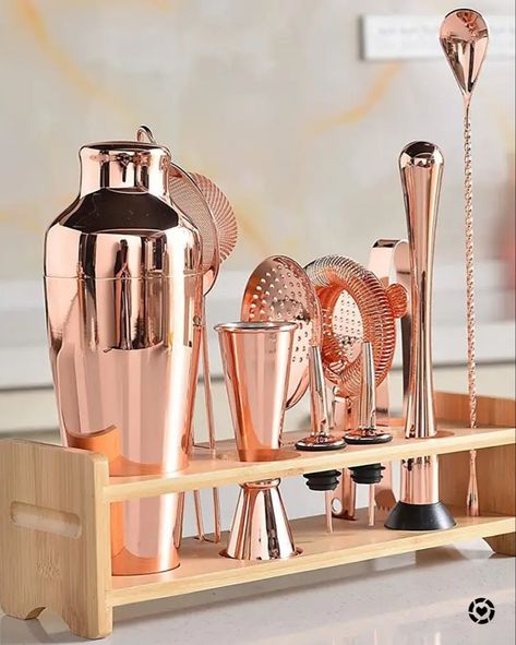 Gifts For Bartenders, Room Decor Bedroom Rose Gold, Cocktail Bar Set, Bartender Set, Mixology Set, Bar Utensils, Bartender Kit, Royal Kitchen, Rose Gold Kitchen