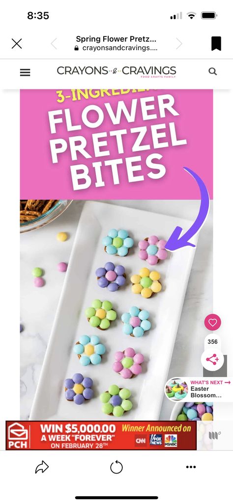 Flower Pretzel Bites, Salty Sweet Desserts, Easter M&ms, Lemon Lush Dessert, Lemon Cake Mix Cookies, 3 Ingredient Recipe, Flower Desserts, Chocolate Melting, Wilton Candy Melts