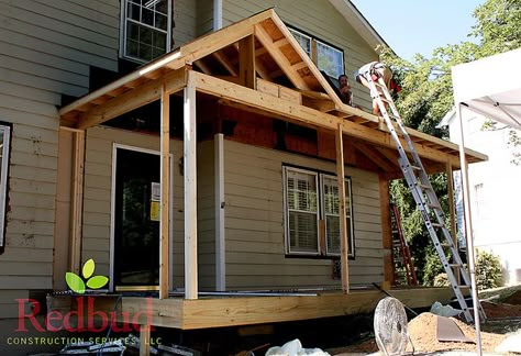 shed roof to gable end framing | Recent Photos The Commons Getty Collection Galleries World Map App ... Front Porch Pergola, Porch Overhang, Front Porch Remodel, Sas Entree, Front Porch Addition, Porch Remodel, House Front Porch, Porch Addition, Building A Porch