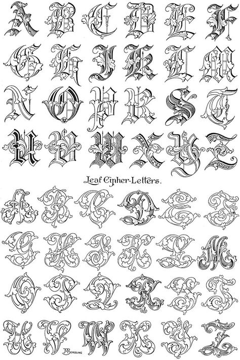 Filigree Letters, Baroque Font, Fancy Cursive Fonts, Calligraphy Tattoo Fonts, Old English Alphabet, Gothic Lettering, Tattoo Lettering Styles, Lettering Styles Alphabet, English Fonts