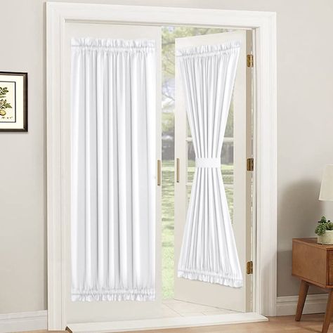 Sliding door window treatments