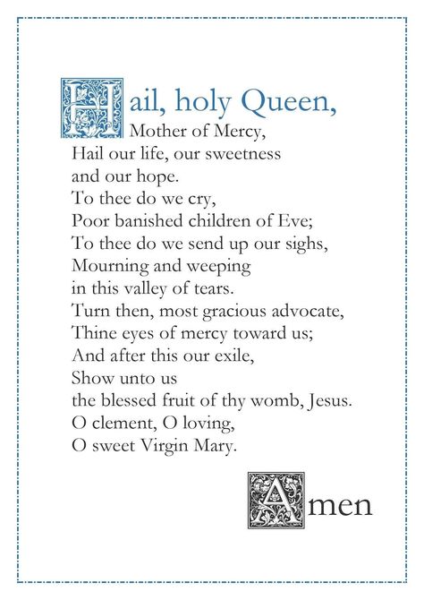 This Digital Prints item by OrateFratresDesigns has 50 favorites from Etsy shoppers. Ships from United States. Listed on 11 Jun, 2024 Hail Holy Queen Prayer, Prayer Cards Printable, Hail Mary Prayer, Hail Holy Queen, Prayers Of Encouragement, Apostles Creed, Spiritual Prayers, Faith Formation, Rosary Prayer