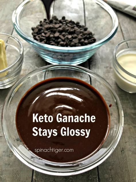 Keto Ganache, Keto Chocolate Ganache, Keto Bundt Cake, Choc Zero, Keto Frosting, Chocolate Ganache Recipe, Chocolate Ganache Cake, Keto Cakes, Keto Sauces