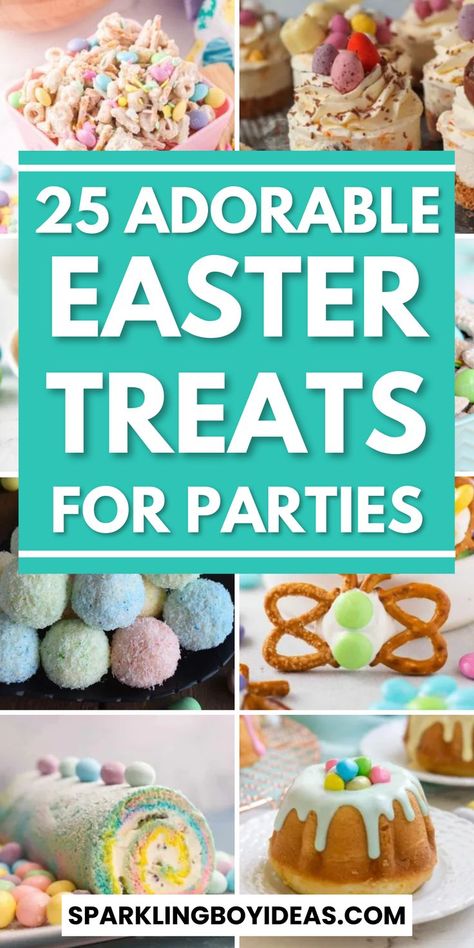 Looking for fun and cute Easter treats to make with your family? Look no further! Our Easter treat ideas are sure to delight everyone. From easter cookies like bunny shaped cookies to easter cupcakes and easter cakes to other easter desserts, these spring treats are easy to make and perfect for Easter celebrations. Get ready to impress your guests with these sweet and delicious Easter snacks! Don’t forget to check out our fun and easy Spring treat ideas. Spring Treat Ideas, Easy Spring Treats, Easter Treats To Make, Cute Easter Treats, Easter Treat Ideas, Easter Treats For Kids, Easter Candy Recipes, Diy Easter Treats, Easter Sweet Treats