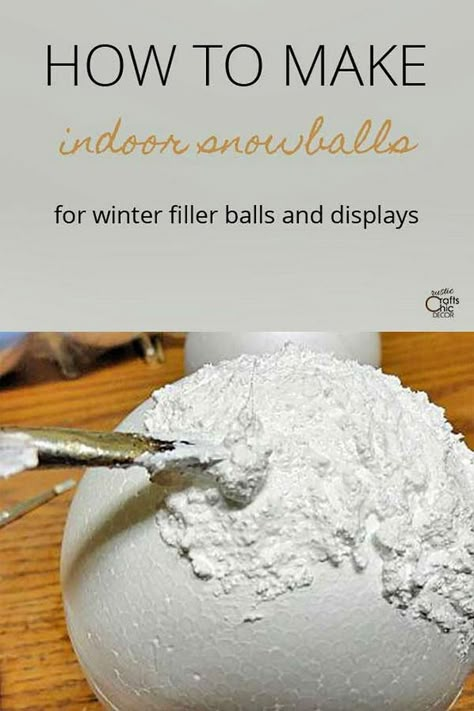 Indoor Snowballs, Snow Balls, Fun Winter Crafts, Winter Decorating, Rustic Crafts, Winter Decorations, Winter Craft, Holiday Crafts Christmas, Christmas Ornaments Homemade